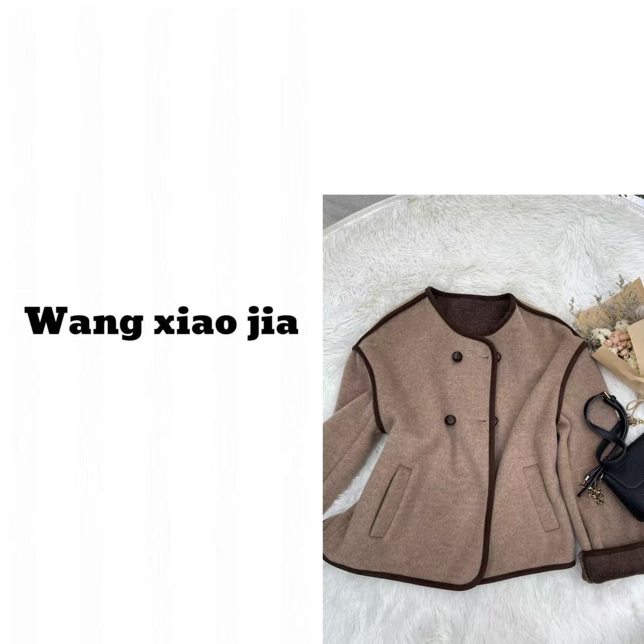 【王晓家】新款韩系圆领小外套