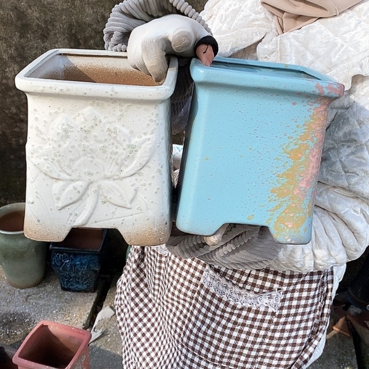 紫砂花盆正品口16高19