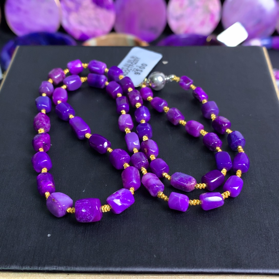 苏纪石（舒俱来）未镶嵌凝胶紫樱花项链