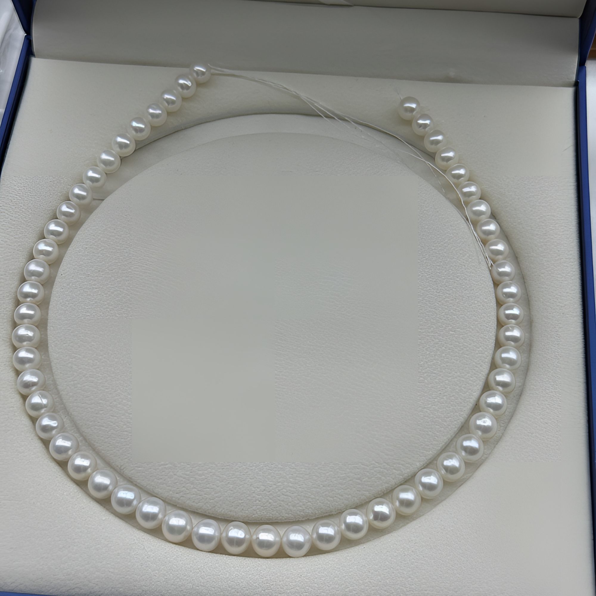 【小方珍珠】近圆强光天然淡水无核珍珠项链女气质百搭适合送长辈