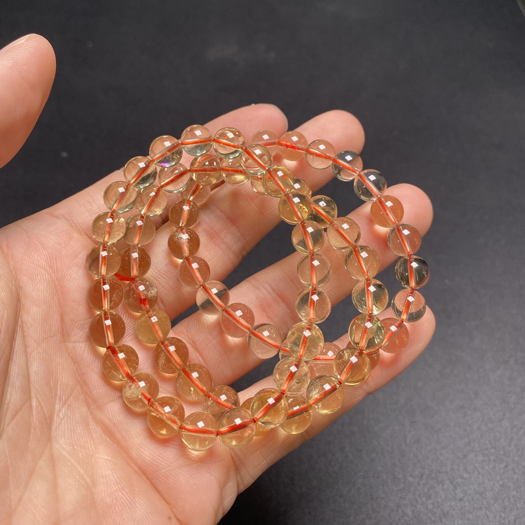 y123 巴西黄水晶手链8mm＋多样性发一