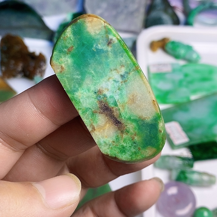 翡翠散珠天然翡翠A货挂件