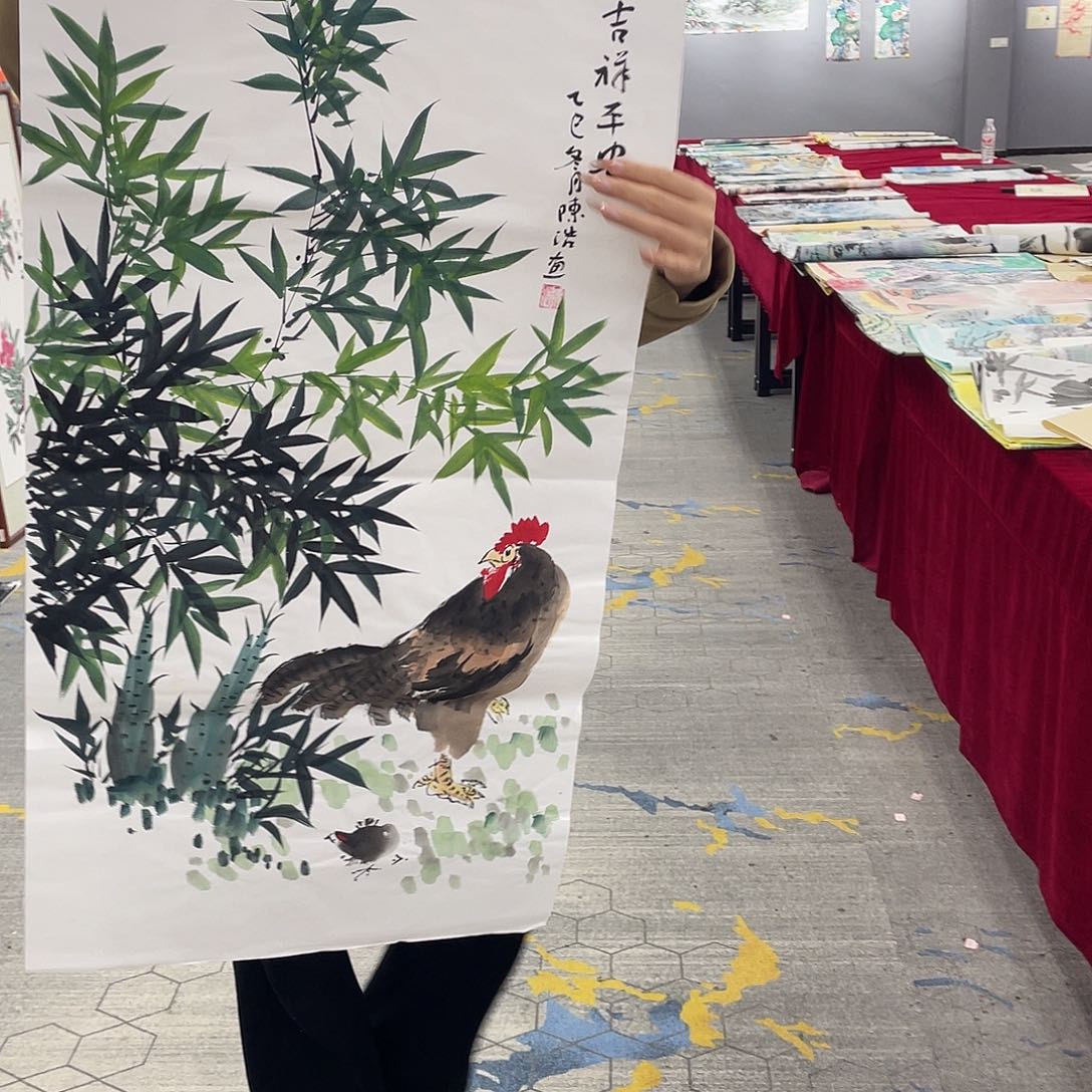 真人名画手工手绘