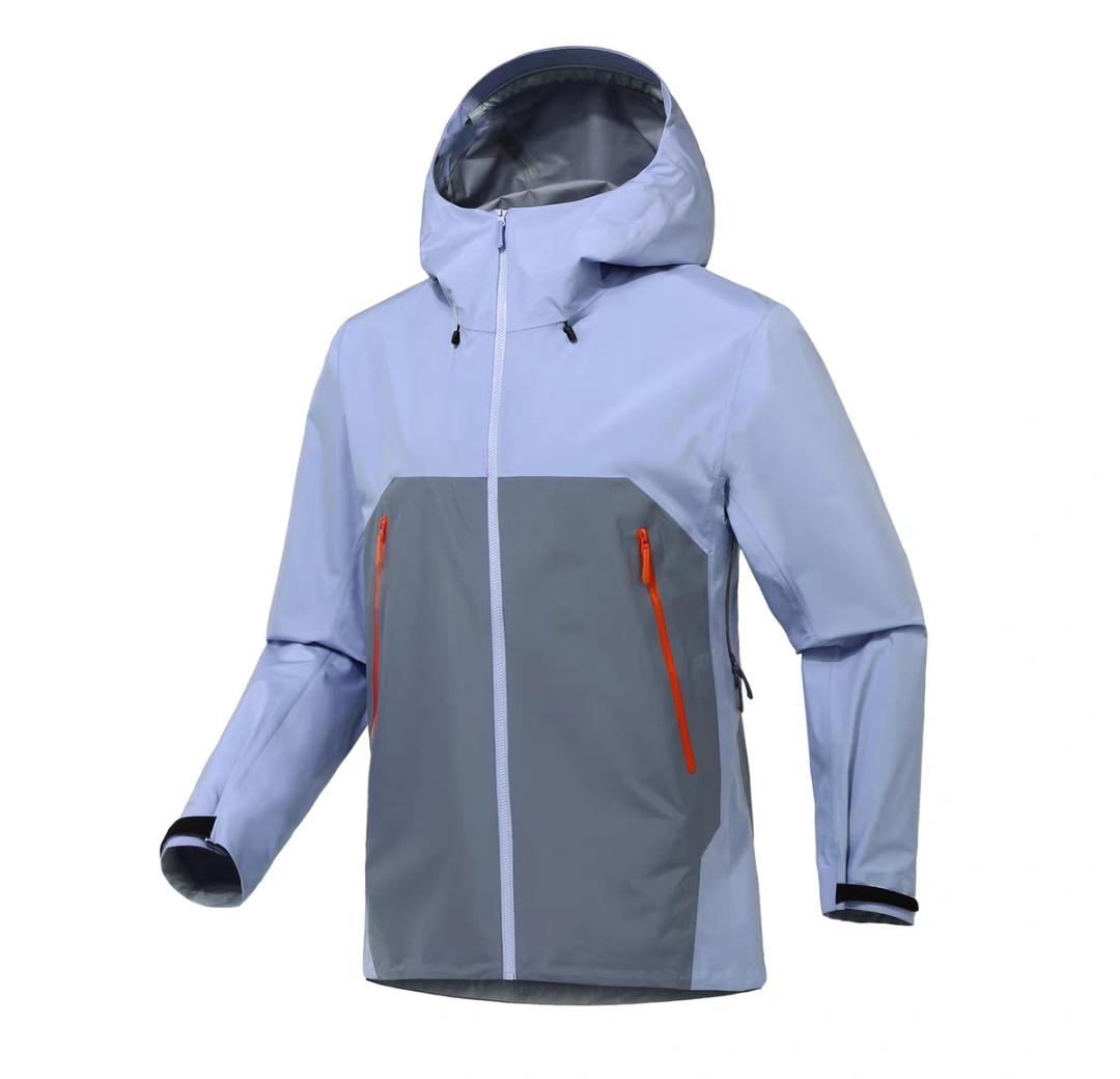 SL(光版)户外款轻柔透气防水防风冲锋衣情侣连帽溢胶徒步爬山服