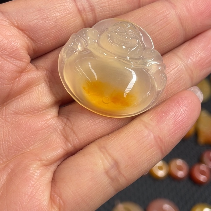 石英质玉（黄龙玉）弥勒佛未镶嵌