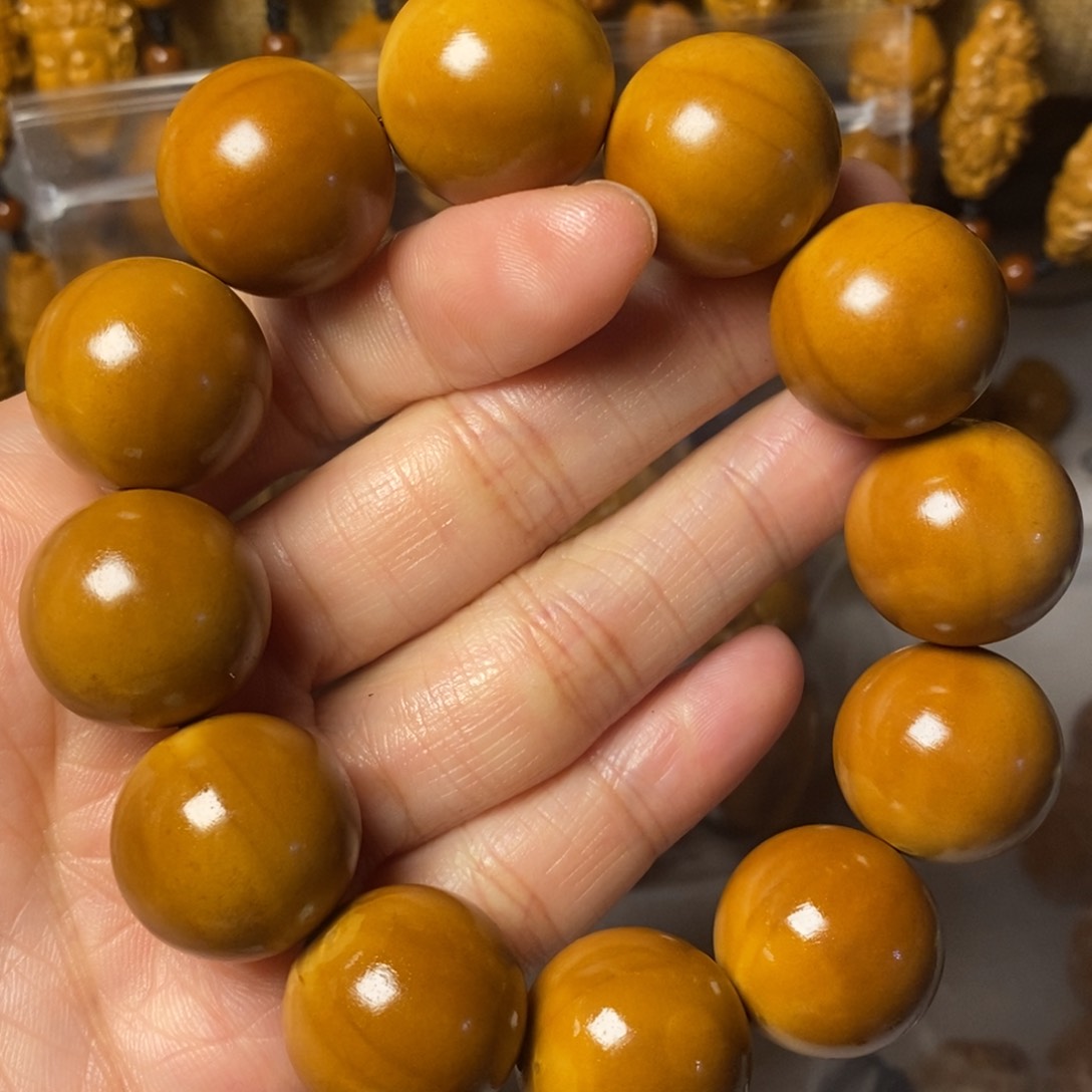 橄榄核手串/手链正圆光珠1.9