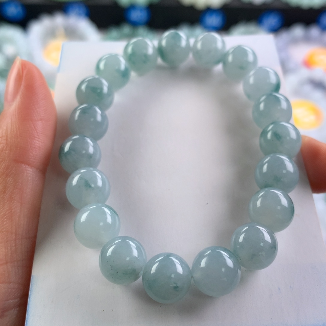 翡翠未镶嵌手链卡9.7