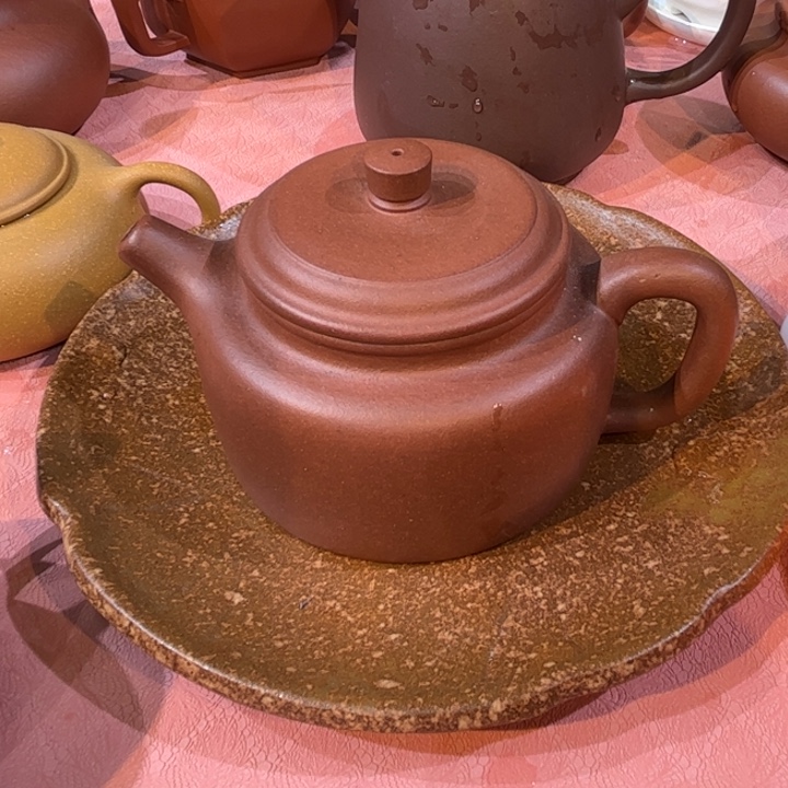 紫砂茶壶底槽青精工得中220cc