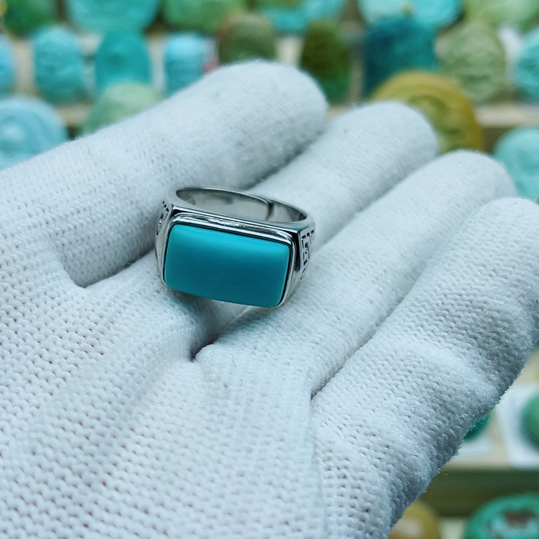 绿松石银S925镶嵌珠宝奇石