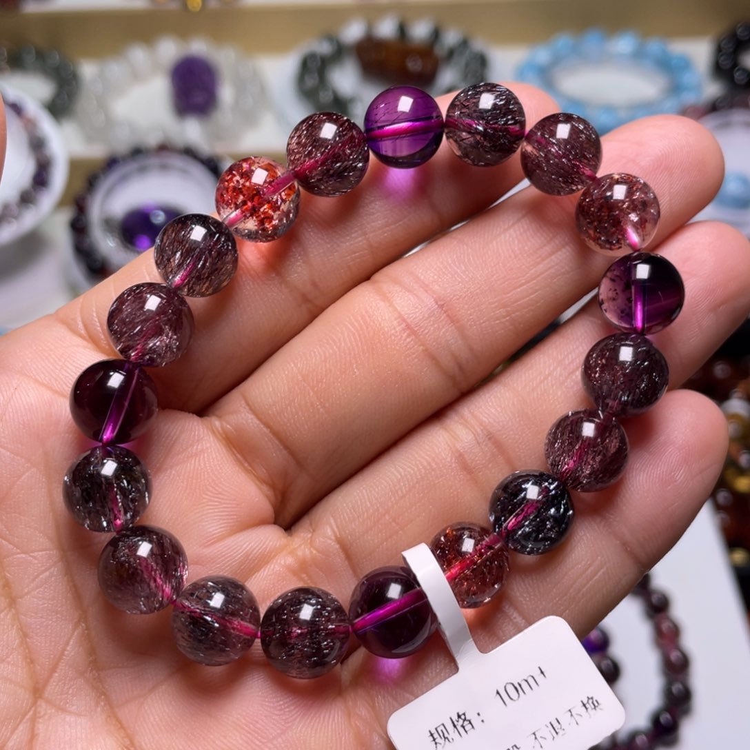 水晶手链未镶嵌超七黑加仑