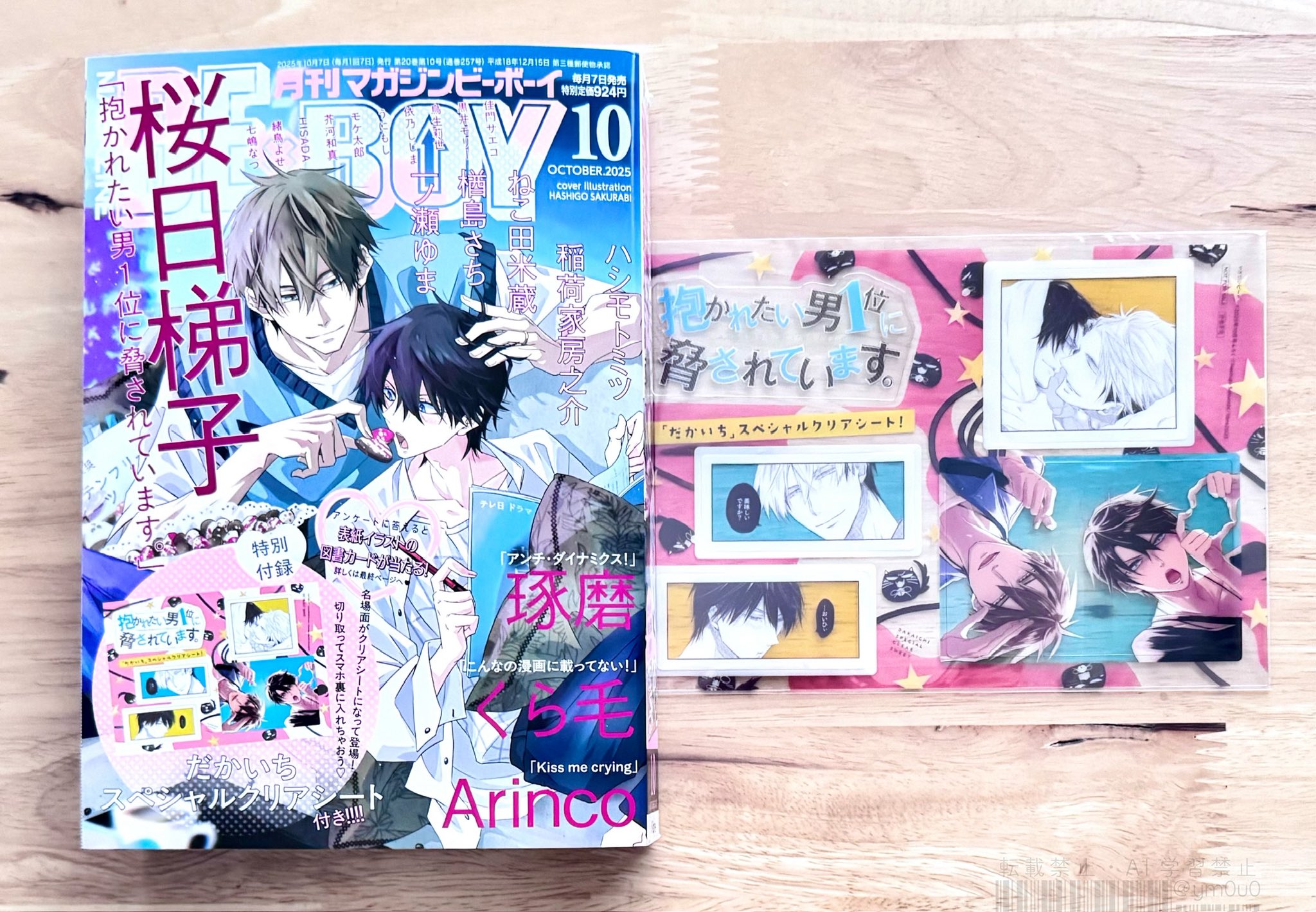 【抱胁】原画透卡 封面切页 BExBOY 2025年10月号