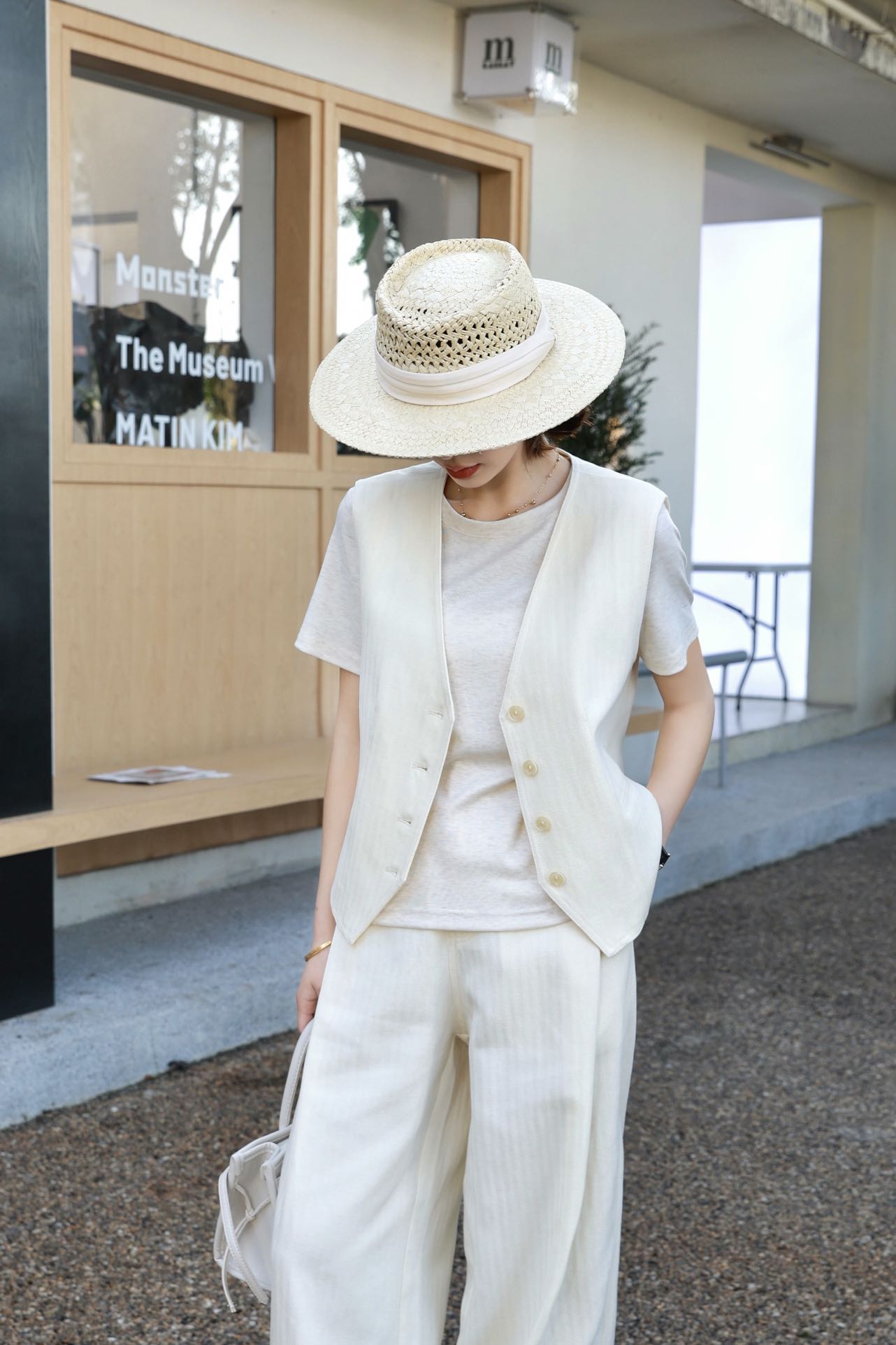 0425-20    女款时尚百搭气质马甲裤子套装（两件套）  WZFQ  58