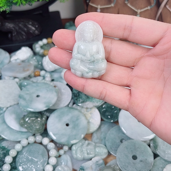颈饰未镶嵌翡翠天然A货翡翠 0034