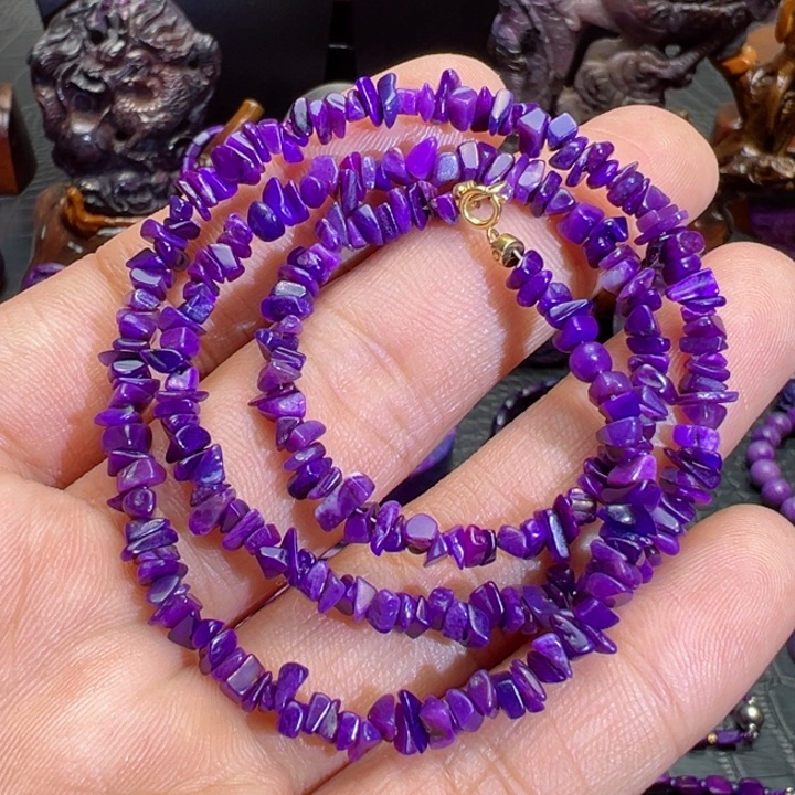 苏纪石（舒俱来）项链18K金镶嵌