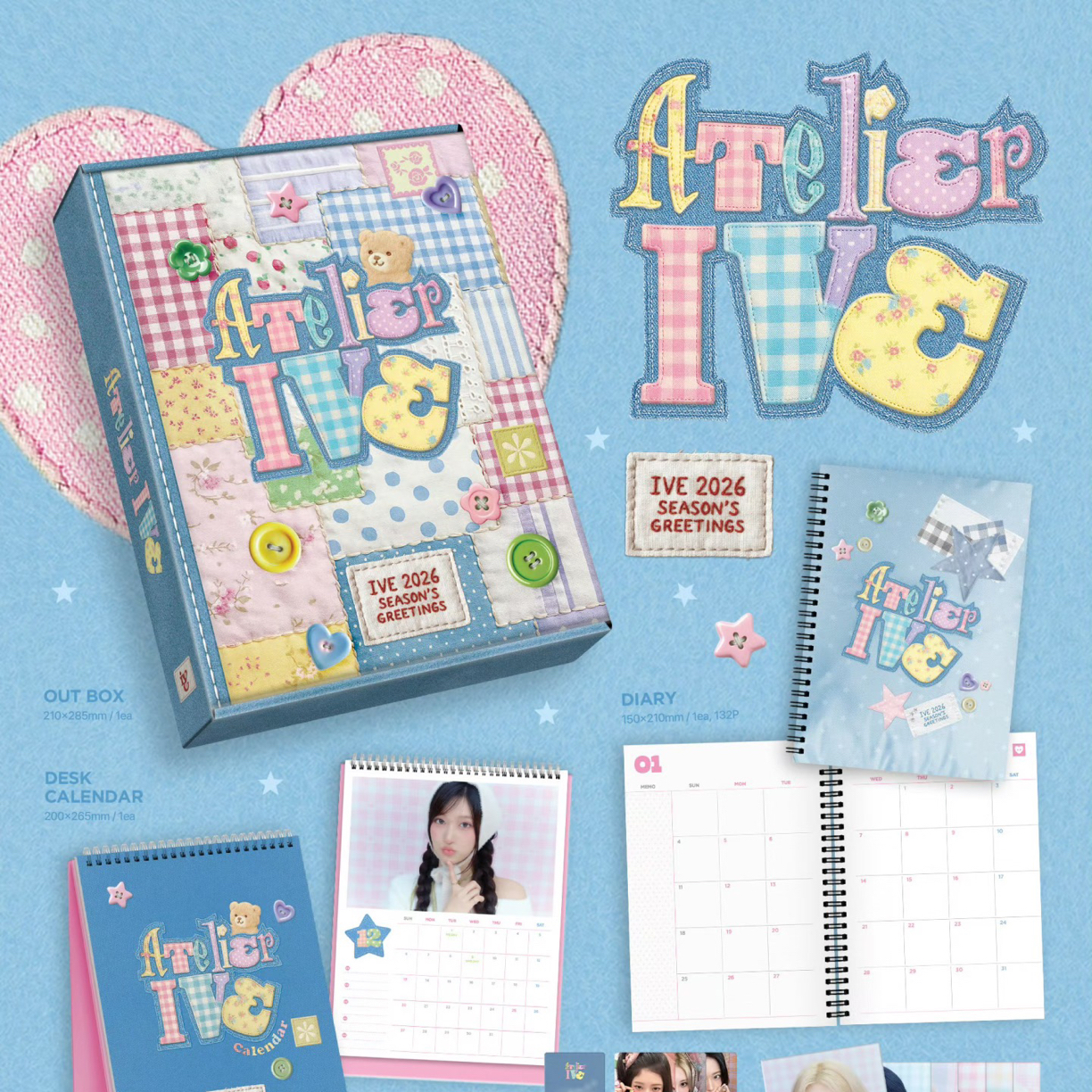 IVE 2026台历 芙台历特典小卡 固配