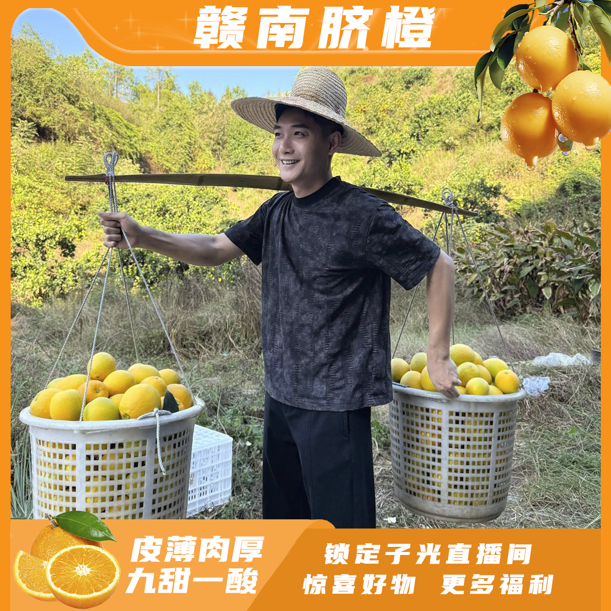 正宗江西赣南脐橙新鲜橙子10斤果子当季水果孕妇甜橙京东包邮直发