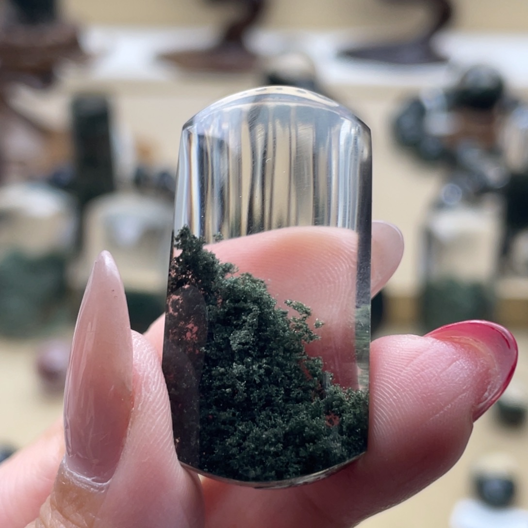 颈饰未镶嵌水晶绿幽灵吊坠