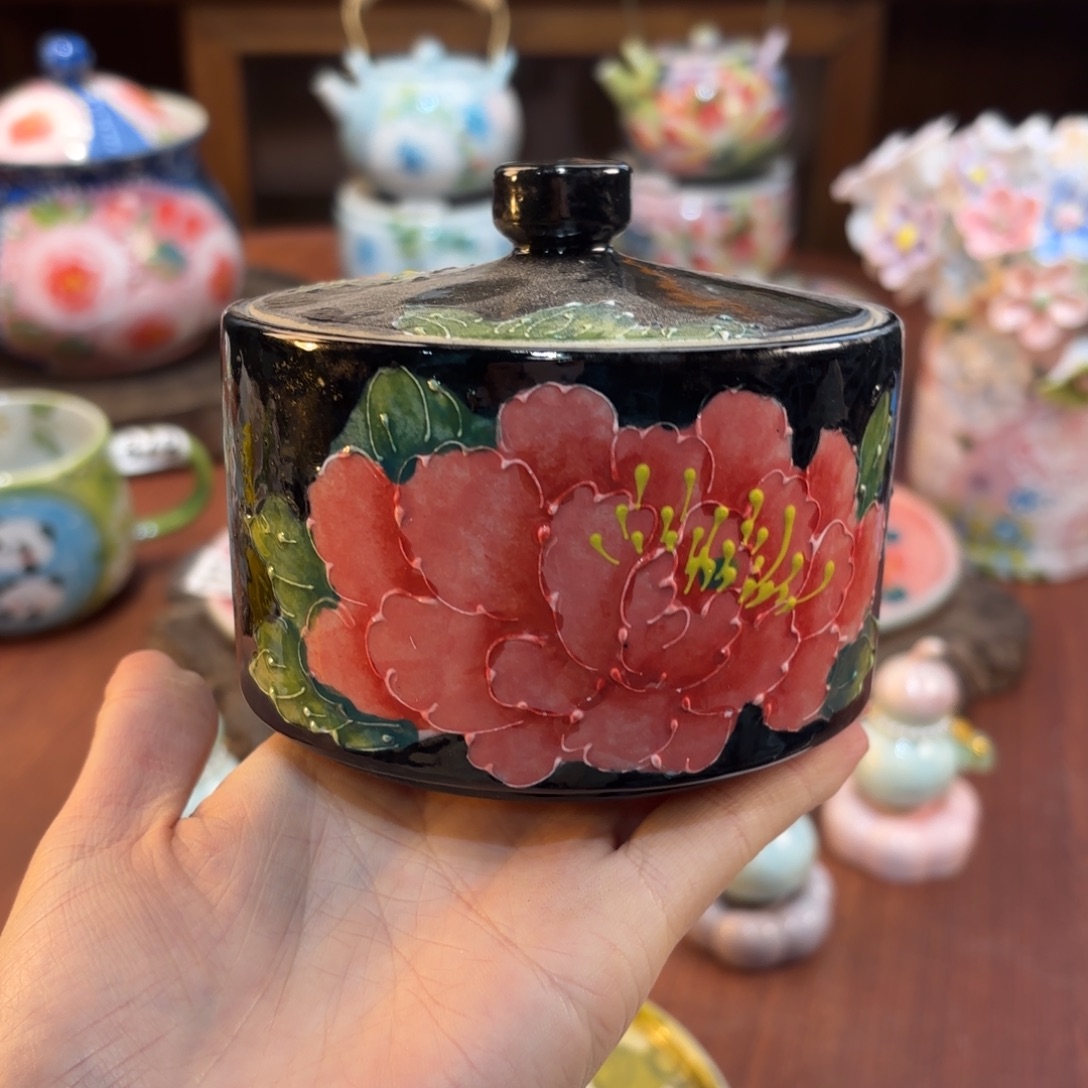 景德镇手绘高温釉下彩陶瓷茶具