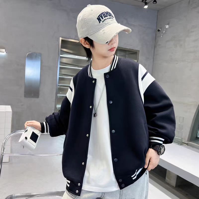 儿童秋装外套2025新款中大童秋款棒球服运动帅气上衣S9434