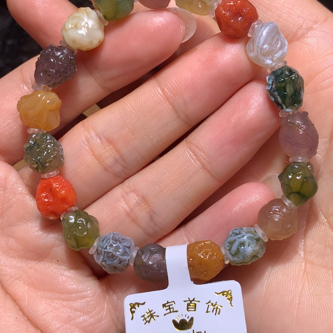 未镶嵌玛瑙/玉髓珠宝半成品