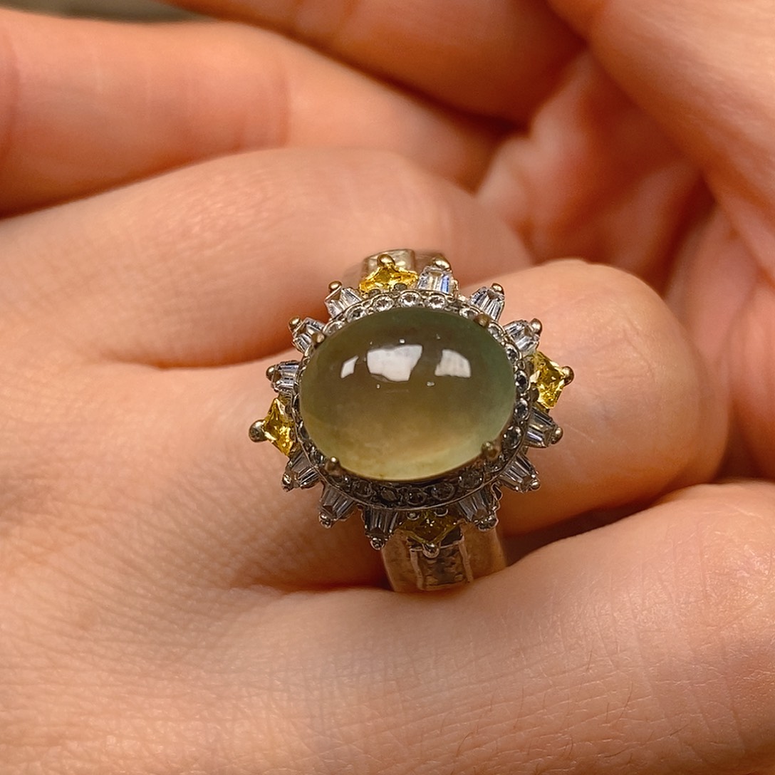 翡翠戒指未镶嵌翡翠蛋面