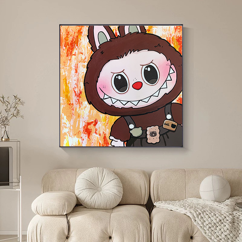 2025新款拉布布十字绣白布大格四股线绣60*60CM，19色满绣无勾边