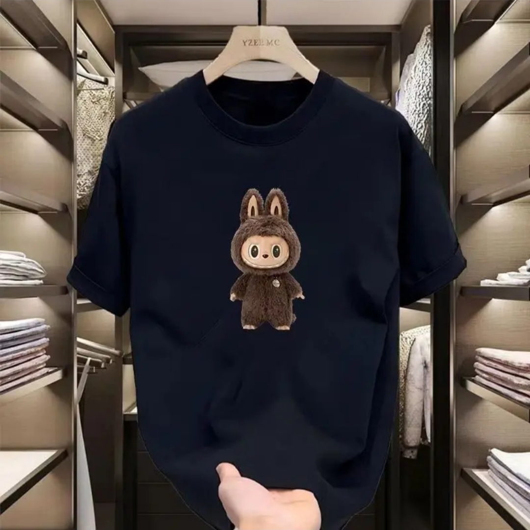 1012【一折大促福利】夏季百搭休闲圆领T恤时尚纯棉情侣宽松