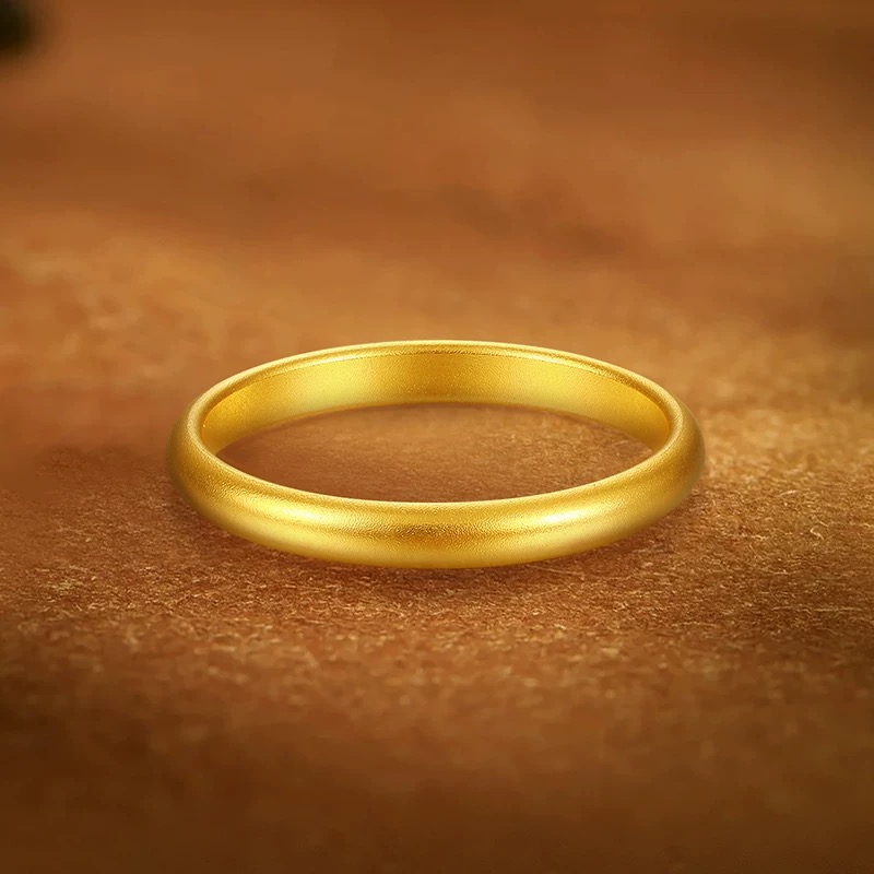 足银戒指 女款时尚简约经典磨砂素戒素款传承气质轻奢泥鳅背戒指