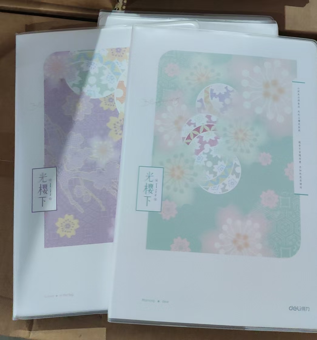 得力光樱下16K胶套本80张-2本