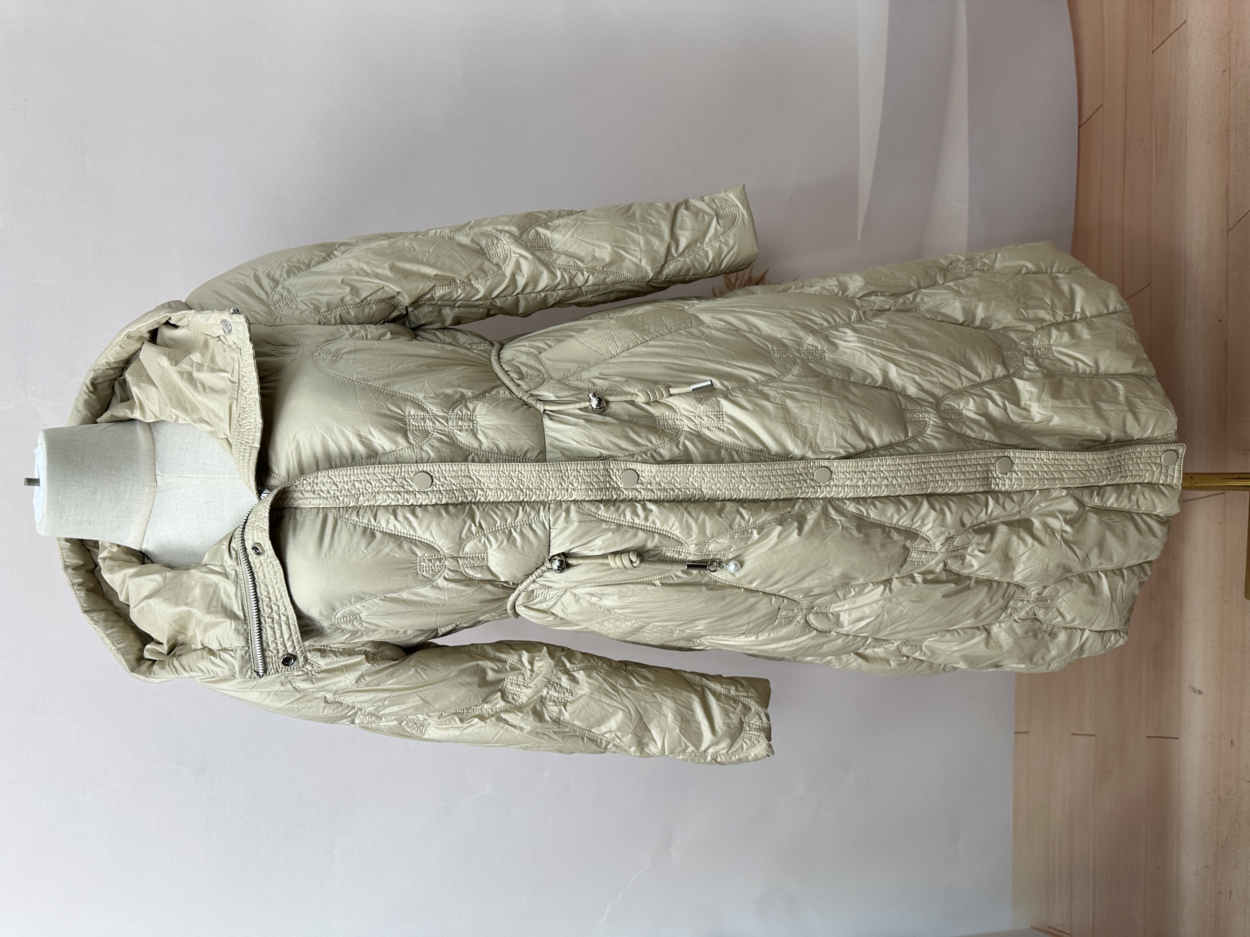 【下单无需备注自选尺码】秋水羽绒长款韩版纯色收身C014