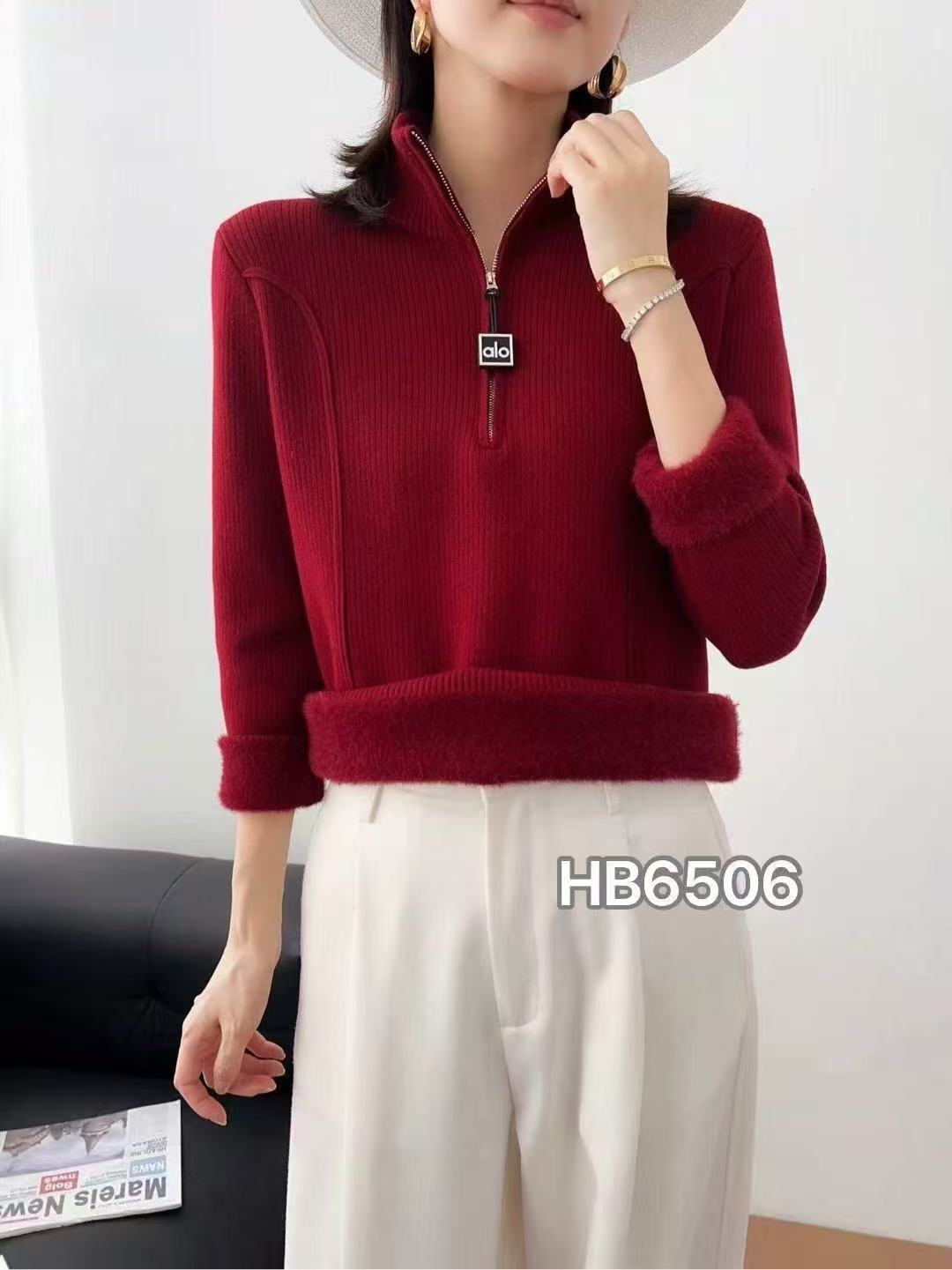 【自由秀】半开领针织毛衣6506