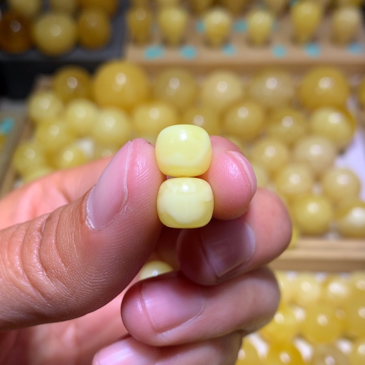 蜜蜡裸石未镶嵌天然俄料浓白蜡精工老型9.2