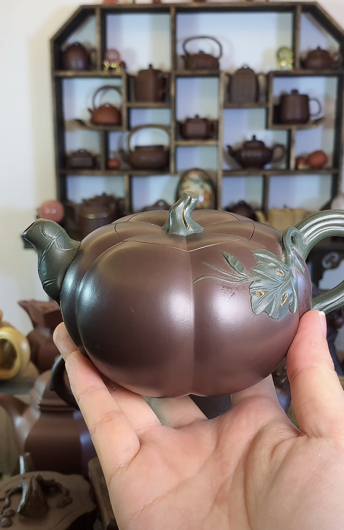 特：双色紫泥南瓜壶容量300毫升纯手工制作