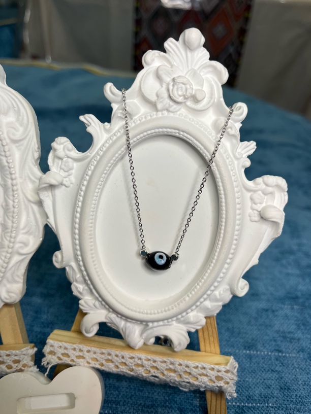 不锈钢项链 福利款—蓝眼睛恶魔之眼单项链简约