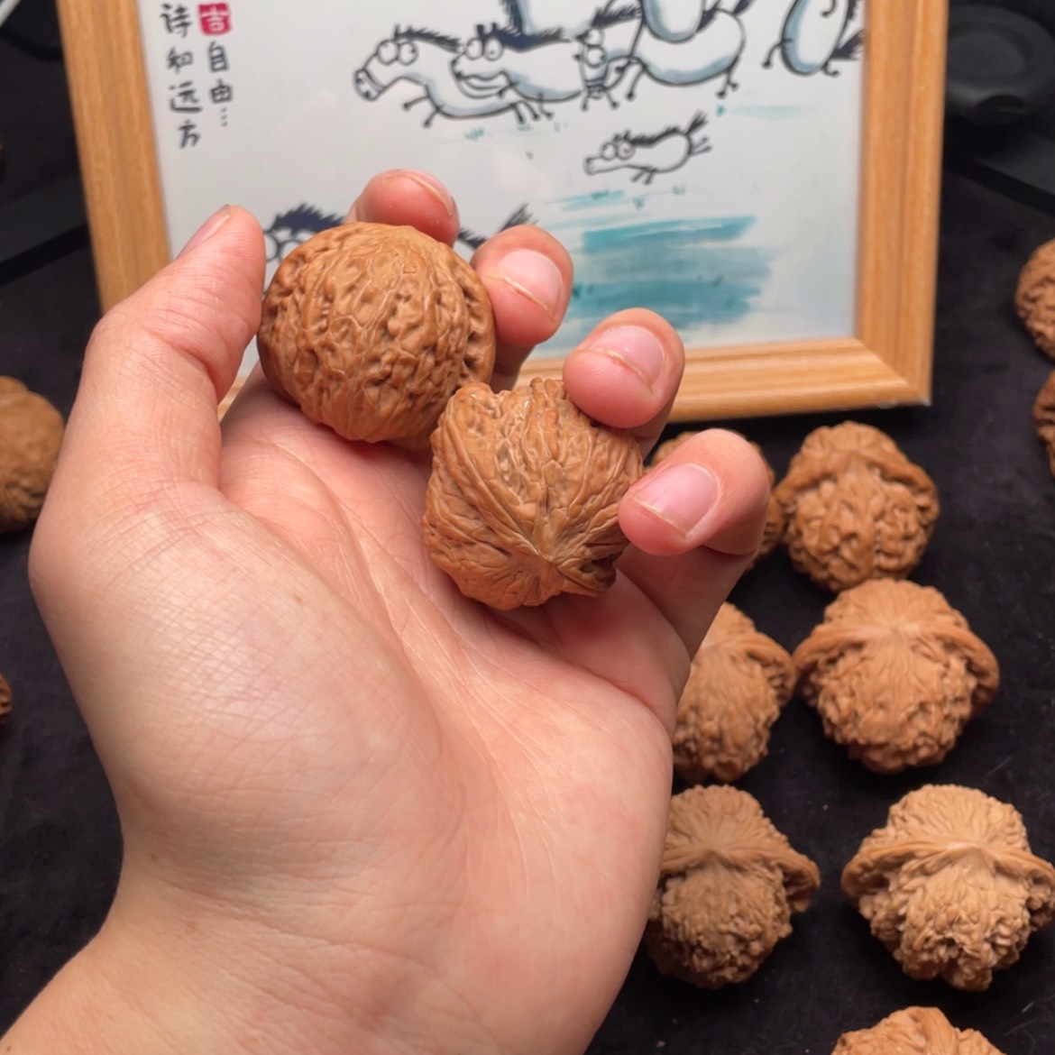 【闪购商品】文玩核桃把件冄冄姐铁锤