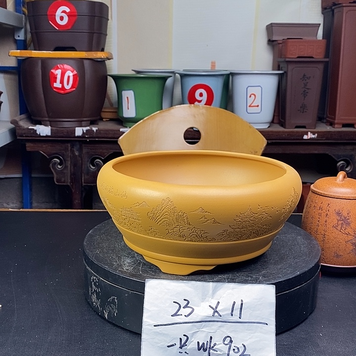 紫砂花盆货号一只WK902