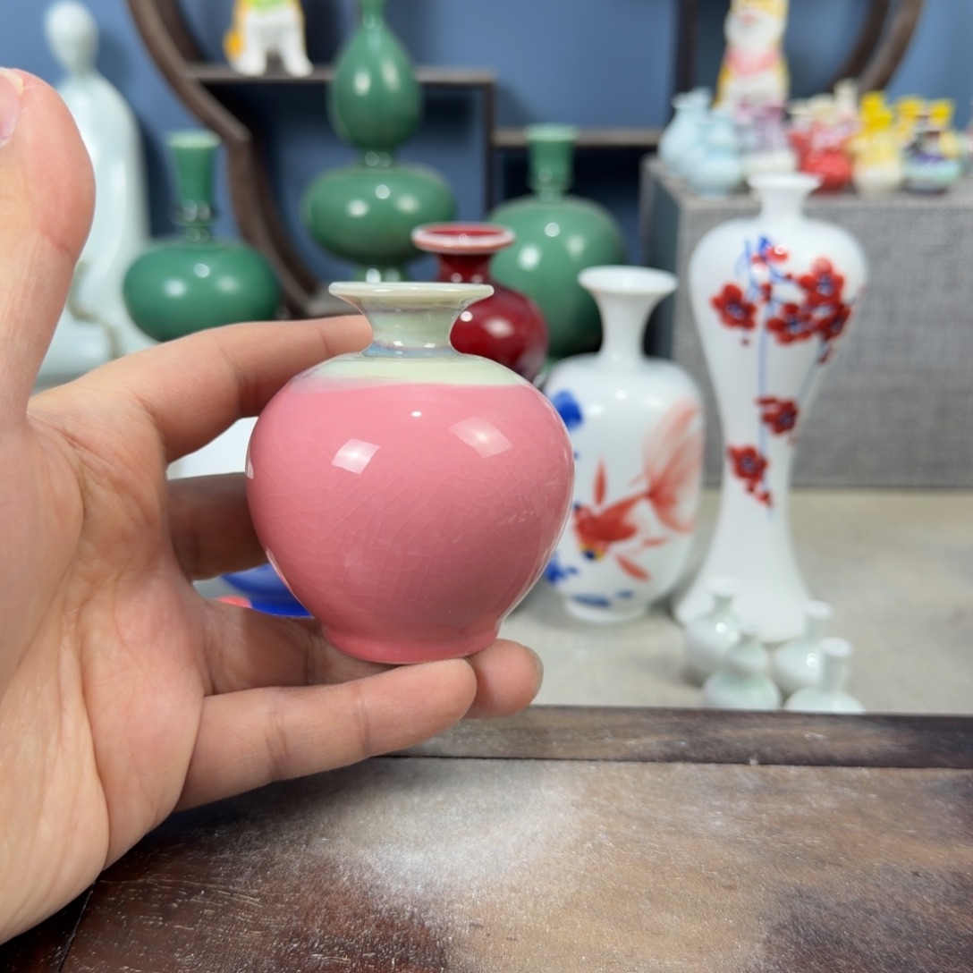 陶瓷手工小花器摆件