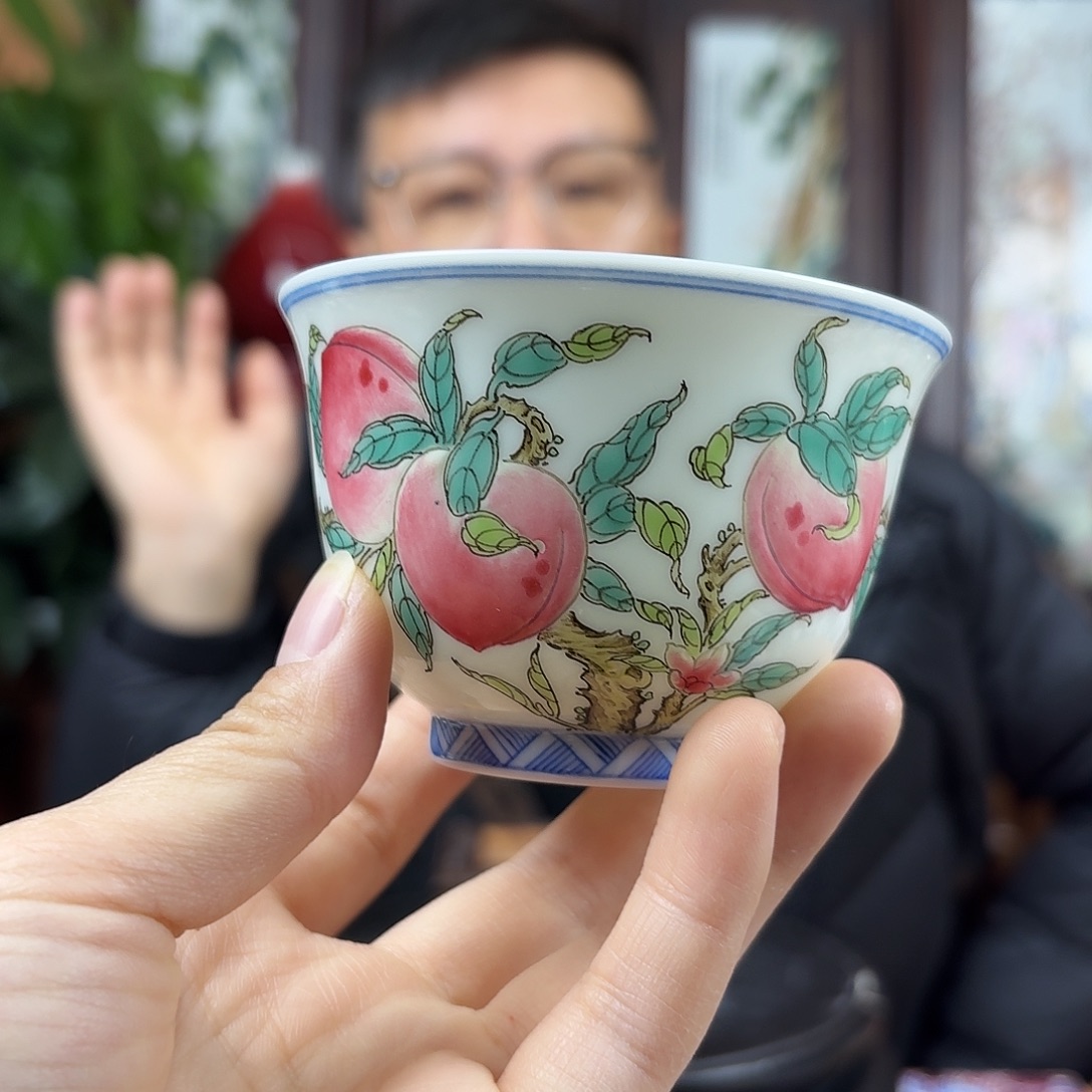 摆件陶景德镇陶瓷手工杯子
