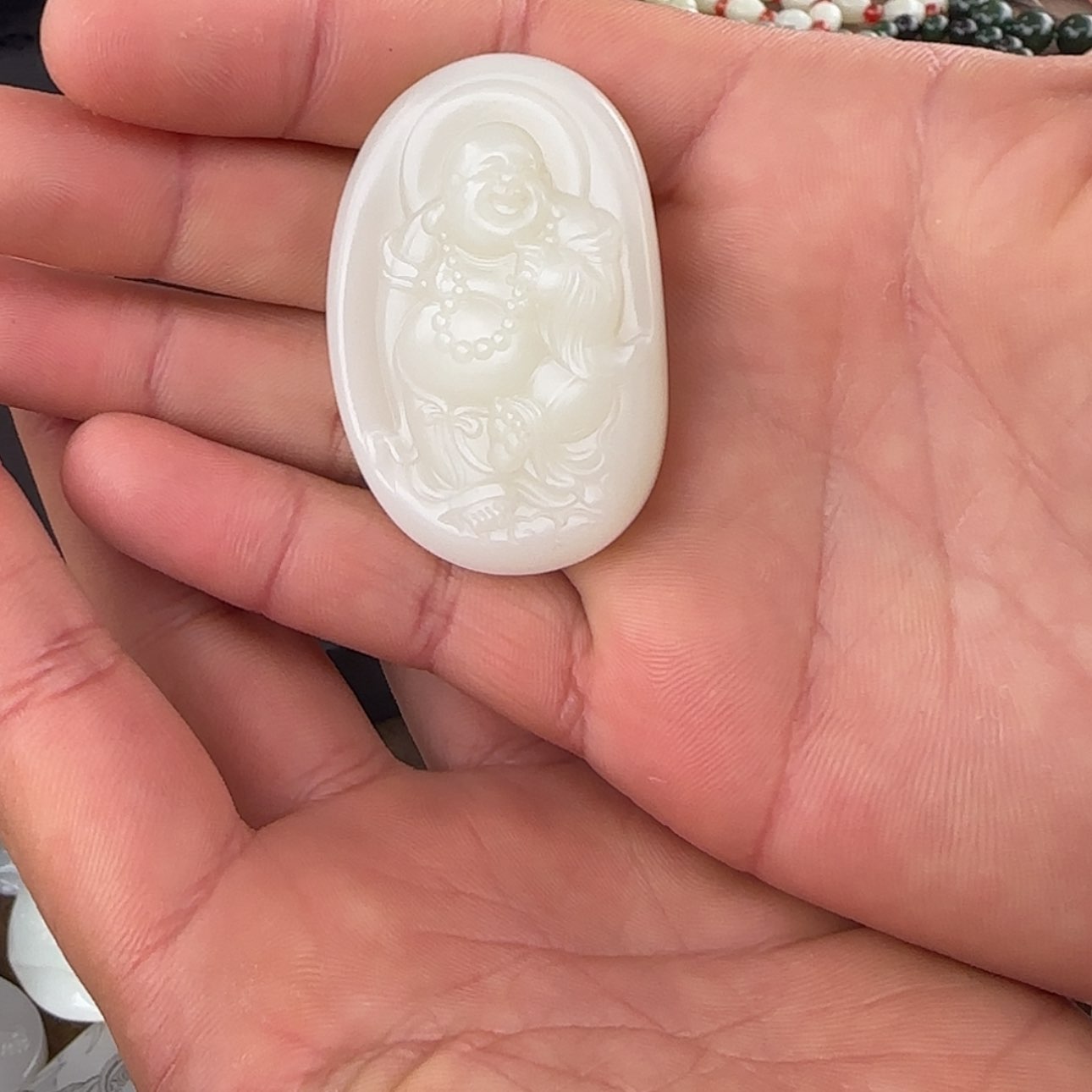 【闪购商品】和田玉未镶嵌颈饰白玉佛公吊坠