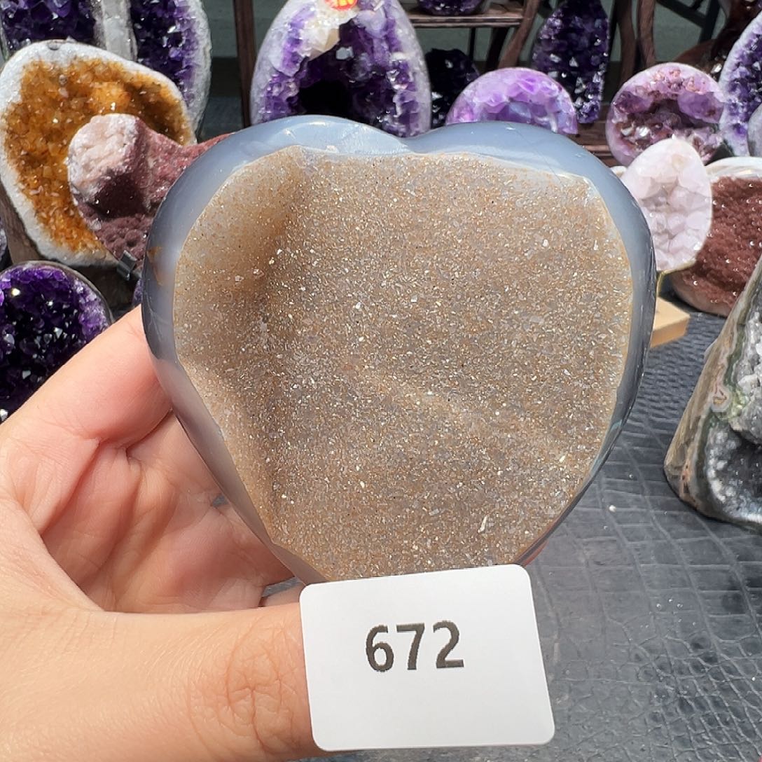 未镶嵌紫晶珠宝半成品