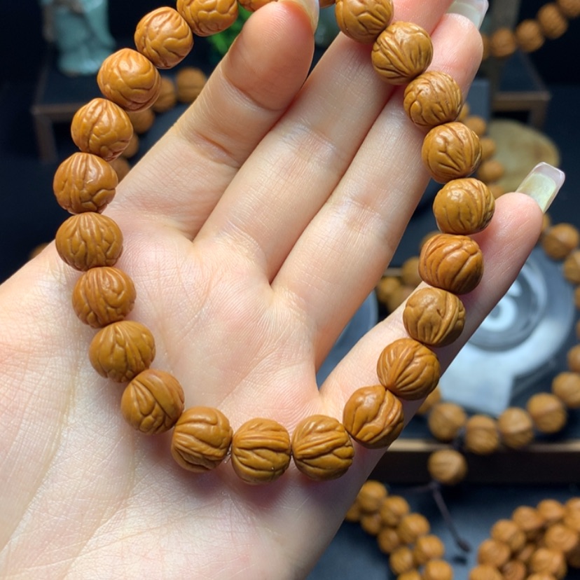 【闪购商品】桃核手串`****.野生玉龙脊11