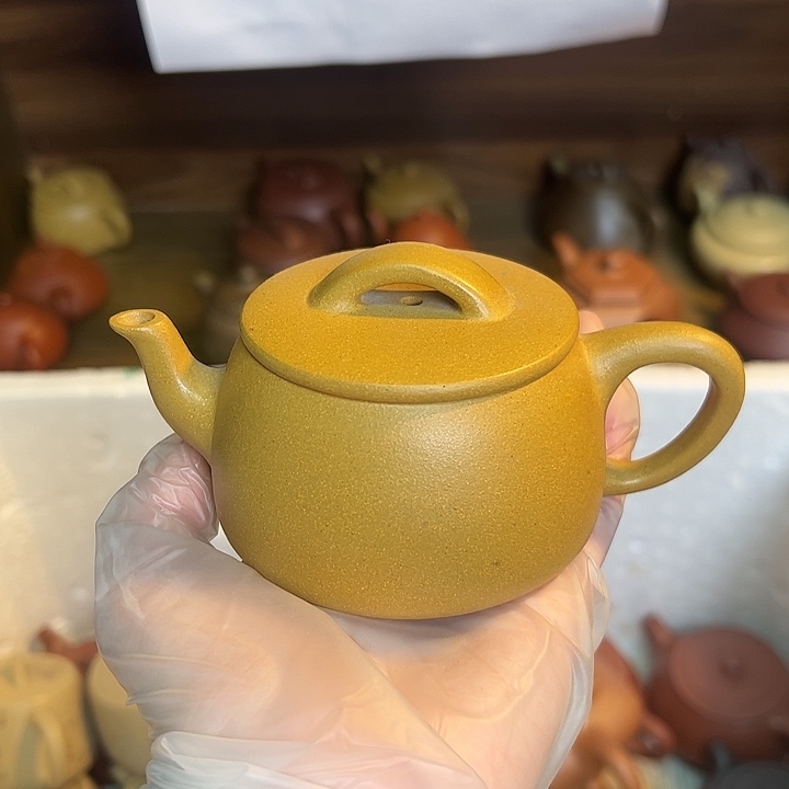 茶壶紫砂宜兴紫砂壶黄金段150