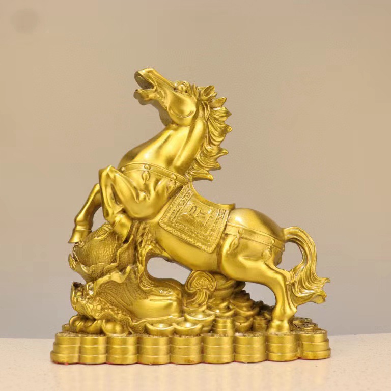纯铜铜马摆件马到成功家居装饰开业礼品