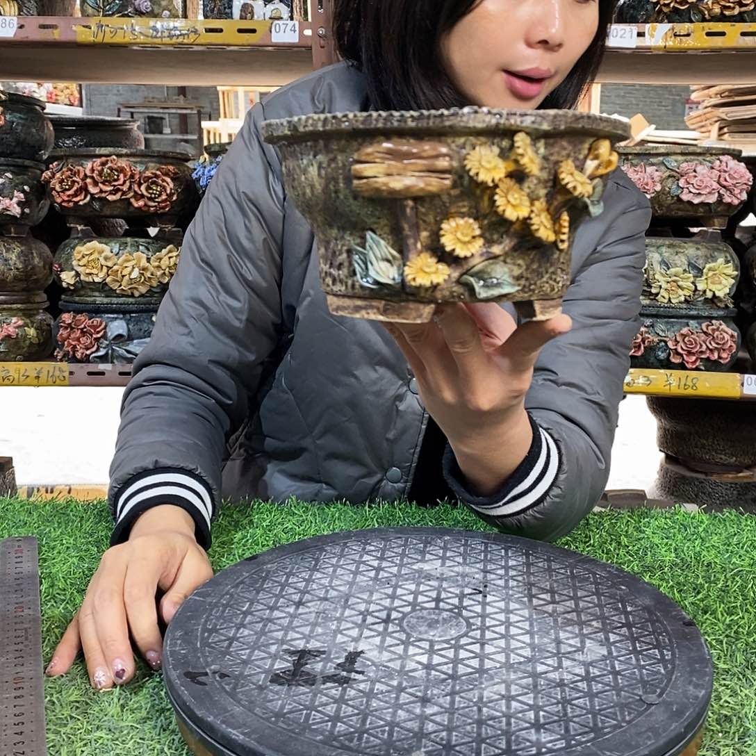 红陶青藤花器多肉花盆