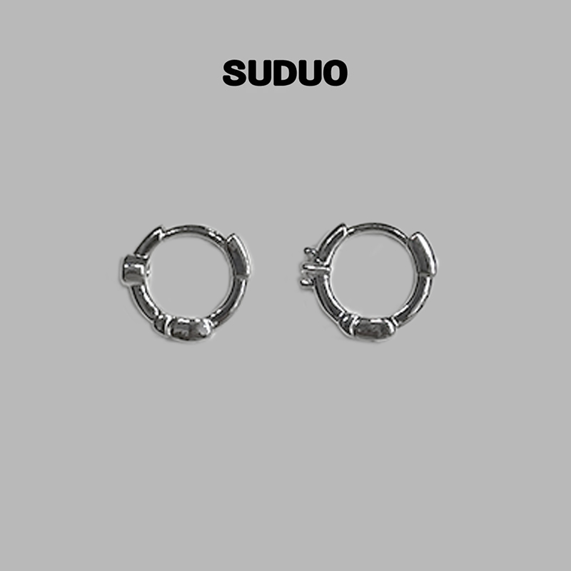 黄铜锆石耳饰 「SUDUO」朵朵2025镶嵌环形耳环S250197