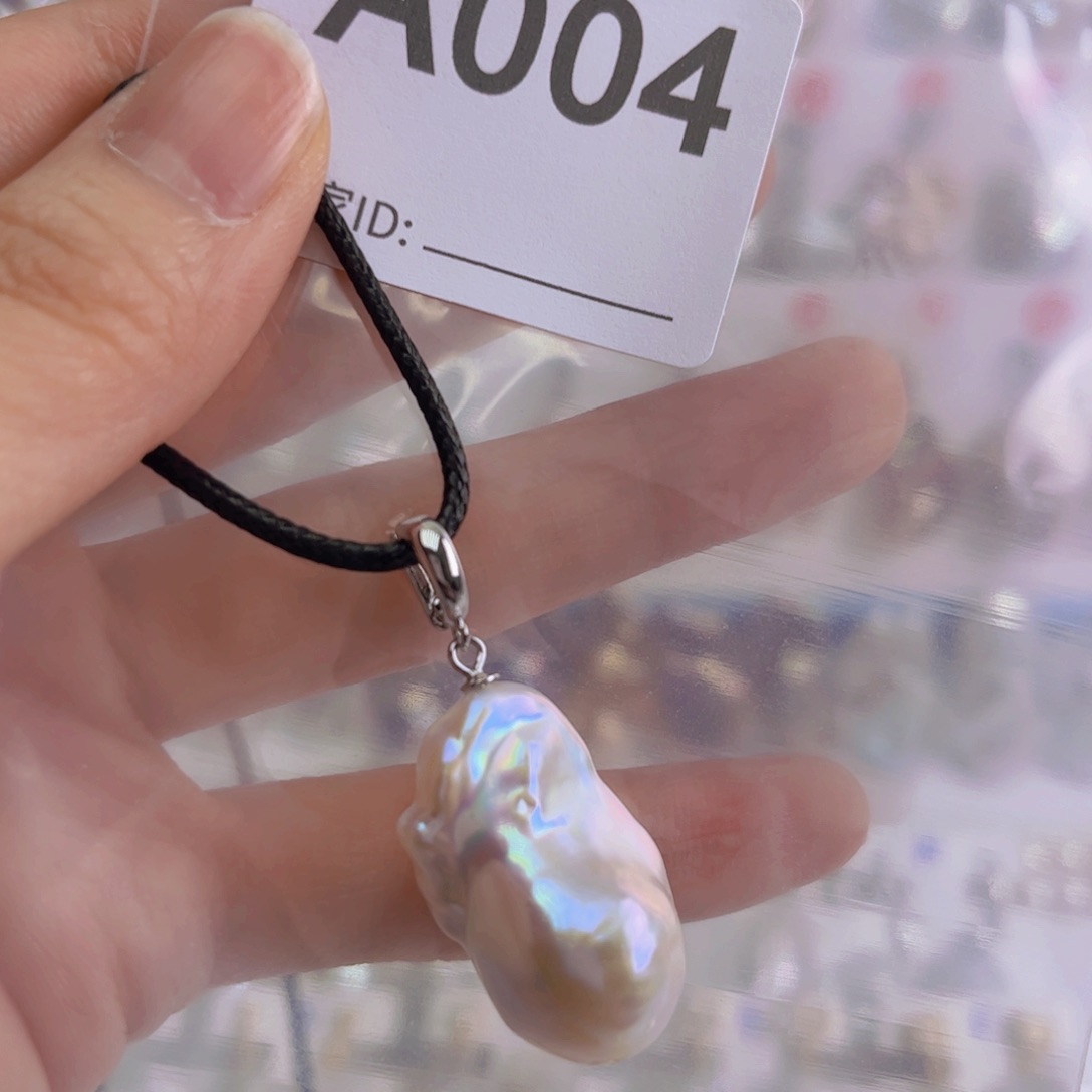 淡水珍珠吊坠银S925镶嵌