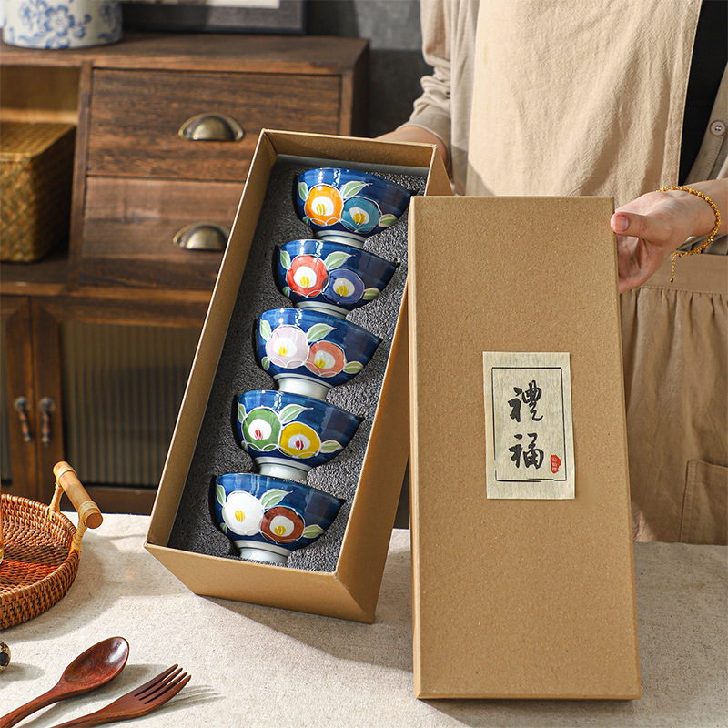 舍里釉下彩陶瓷碗高颜值米饭碗家用2025新款碗具个人专用碗礼盒装