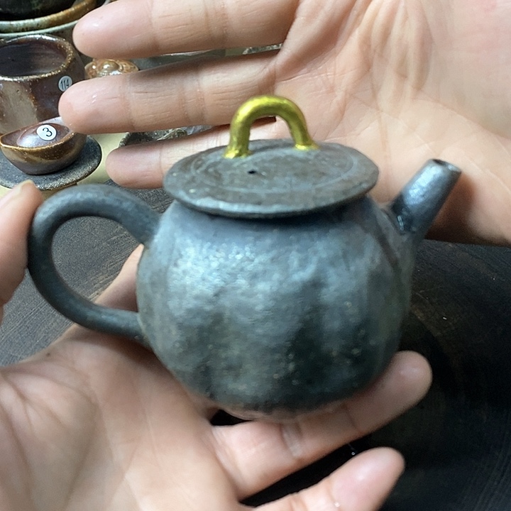 杯手工粗陶、柴烧茶器