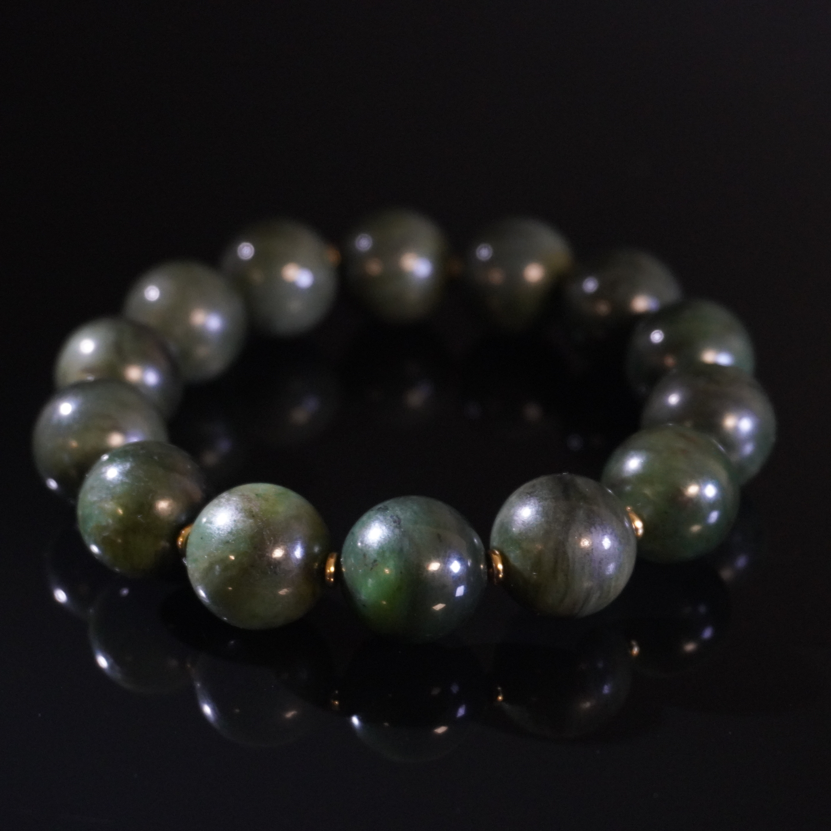 民国和田玉手串/HY002910/金玉良缘/槐荫山房