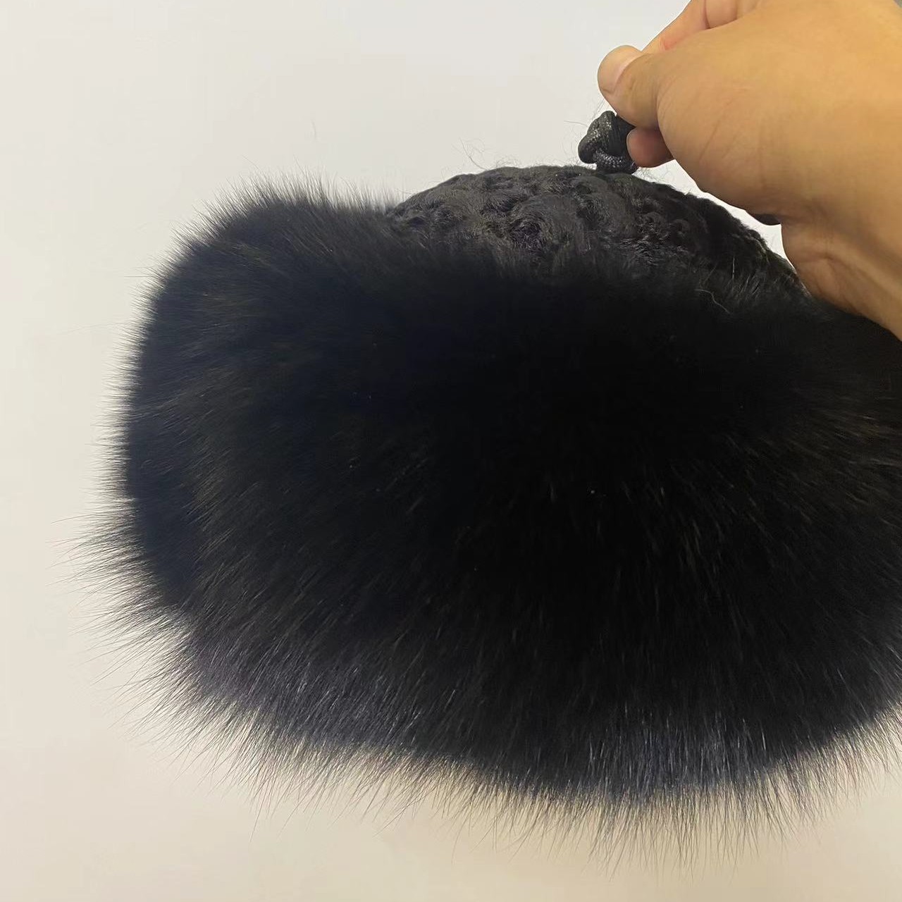 整皮整张狐狸王爷帽